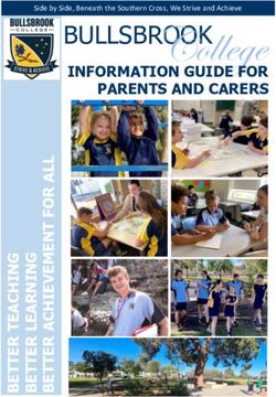 BULLSBROOK College INFORMATION GUIDE FOR PARENTS AND CARERS - 2020 Side by Side, Beneath the Southern Cross, We Strive and Achieve