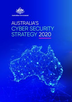 CYBER SECURITY STRATEGY 2020 - AUSTRALIA'S - Home Affairs