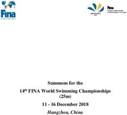 Summons for the 14th FINA World Swimming Championships (25m) 11 - 16 December 2018 - Hangzhou, China