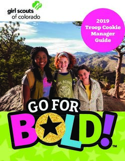 Troop Cookie Manager Guide 2019 - Girl Scouts of Colorado