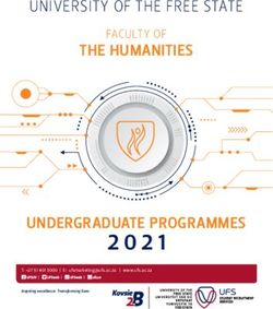 UNIVERSITY OF THE FREE STATE - THE HUMANITIES - UNDERGRADUATE PROGRAMMES - FACULTY OF - UFS