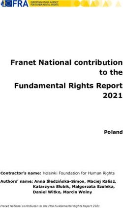 Franet National contribution to the Fundamental Rights Report 2021