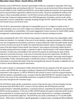 Narrative Cover Sheet -South Africa, SID 2019 - Department ...