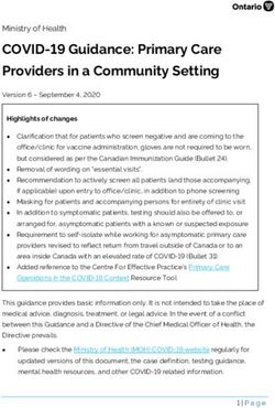 COVID-19 Guidance: Primary Care Providers in a Community Setting