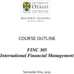 COURSE OUTLINE FINC 305 - International Financial Management Semester One, 2021