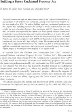 Building a Better Unclaimed Property Act - Alston & Bird