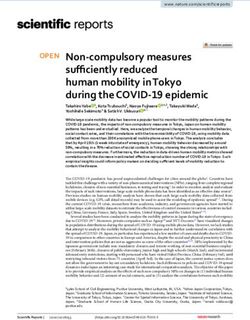 Non compulsory measures sufficiently reduced human mobility in Tokyo during the COVID 19 epidemic - Nature