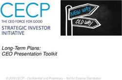 Long-Term Plans: CEO Presentation Toolkit - 2018 CECP - Confidential and Proprietary - Not for External Distribution