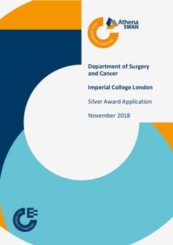 Department of Surgery and Cancer Imperial College London - Silver Award Application November 2018