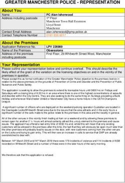 GREATER MANCHESTER POLICE - REPRESENTATION