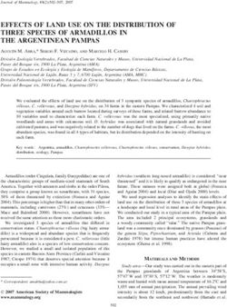 EFFECTS OF LAND USE ON THE DISTRIBUTION OF THREE SPECIES OF ARMADILLOS IN THE ARGENTINEAN PAMPAS