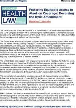 Fostering Equitable Access to Abortion Coverage: Reversing the Hyde Amendment - National ...