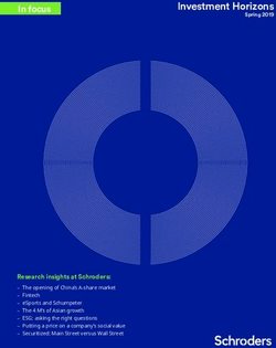 Investment Horizons - Schroders