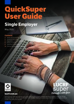 QUICKSUPER USER GUIDE - SINGLE EMPLOYER MAY 2021