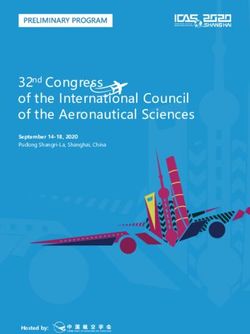 32 Congress of the International Council of the Aeronautical Sciences - PRELIMINARY PROGRAM - ICAS2020