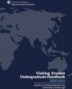 Visiting Student Undergraduate Handbook 2020-2021 - A guide to studying abroad at the University of Edinburgh - The ...