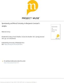 Spontaneity and Moral Certainty in Benjamin Constant's Adolphe