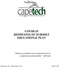 COVID-19 REOPENING OF SCHOOLS EDUCATIONAL PLAN - "Nothing is more lethal than to convey to people that they have an Bob Woodson