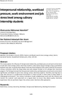 Interpersonal relationship, workload pressure, work environment and job stress level among culinary internship students