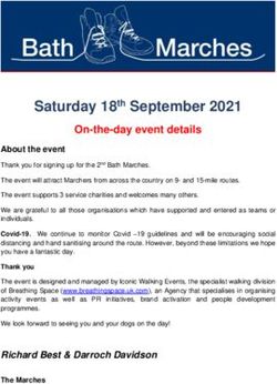 Saturday 18th September 2021 - On-the-day event details - Bath Marches