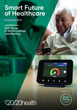 Smart Future of Healthcare - November 2020 Jon Paxman Matt James Dr Enrico Costanza Julia Manning - Smart Energy GB