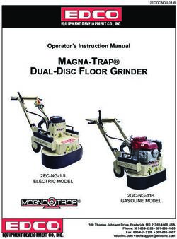 Magna Trap Dual Disc Floor Grinder Operator S Instruction Manual Edco