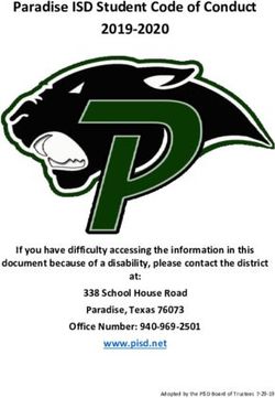 Paradise ISD Student Code of Conduct 2019-2020