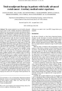 Total neoadjuvant therapy in patients with locally advanced rectal cancer: A tertiary medical center experience