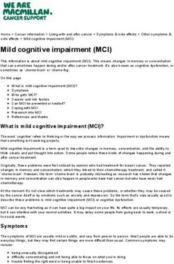 Mild cognitive impairment (MCI)