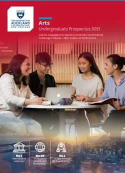 Arts Undergraduate Prospectus 2021 - The University of Auckland