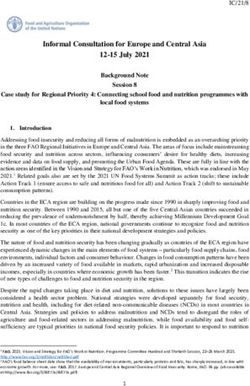 Informal Consultation for Europe and Central Asia 12-15 July 2021