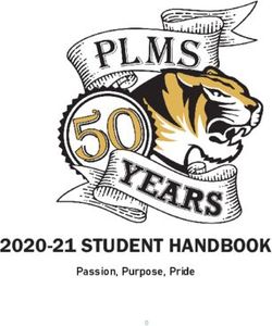 2020-21 STUDENT HANDBOOK - Passion, Purpose, Pride - Pleasant Lea Middle School