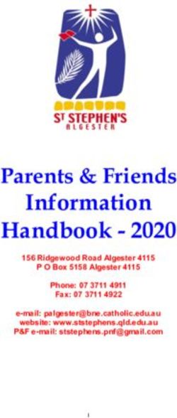 Information Handbook 2020 - Parents & Friends - St Stephen's Algester