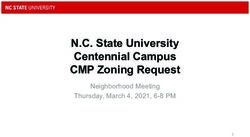 N.C. State University Centennial Campus CMP Zoning Request - Neighborhood Meeting Thursday, March 4, 2021, 6-8 PM