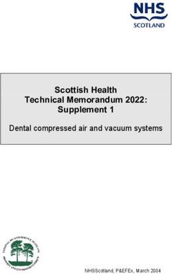 Scottish Health Technical Memorandum 2022: Supplement 1 - Dental ...