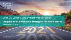 2021 US Labor & Employment Webinar Week - Insights and Compliance Strategies for a New World February 1 - 4, 2021 - 2021 US Labor & Employment ...