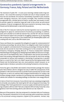 Coronavirus pandemic: Special arrangements in Germany, France, Italy, Poland and the Netherlands