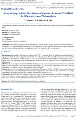 Study of geographical distribution of number of cases of COVID-19 in different areas of Maharashtra