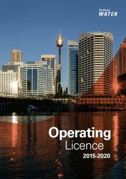 Operating Licence 2015-2020 - Sydney Water