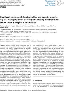 Significant emissions of dimethyl sulfide and monoterpenes by big-leaf mahogany trees: discovery of a missing dimethyl sulfide source to the ...