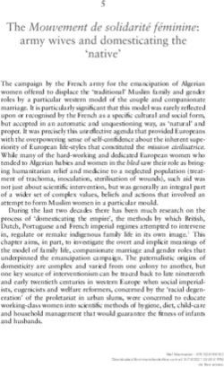 The Mouvement de solidarité féminine: army wives and domesticating the 'native'