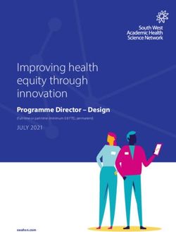 Improving health equity through innovation - Programme Director - Design JULY 2021