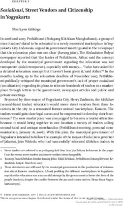 Sosialisasi, Street Vendors and Citizenship in Yogyakarta - Brill