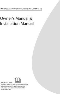 Owner's Manual & Installation Manual - PORTABLE AIR CONDITIONER(Local Air Conditioner)