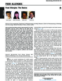 FOOD ALLERGIES Food Allergies: The Basics