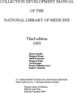 COLLECTION DEVELOPMENT MANUAL OF THE NATIONAL LIBRARY OF MEDICINE