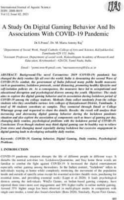 A Study On Digital Gaming Behavior And Its Associations With COVID-19 Pandemic