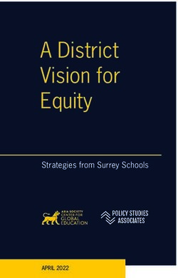 A District Vision for Equity - Strategies from Surrey Schools - APRIL 2022 - Asia Society