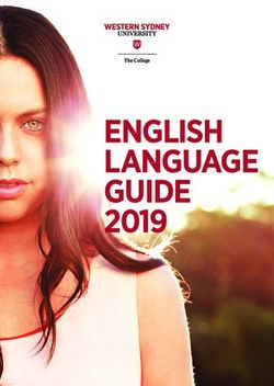 ENGLISH LANGUAGE GUIDE 2019 - Western Sydney University