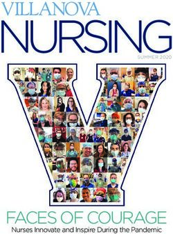 Faces oF courage Nurses Innovate and Inspire During the Pandemic - Summer 2020 - Villanova University
